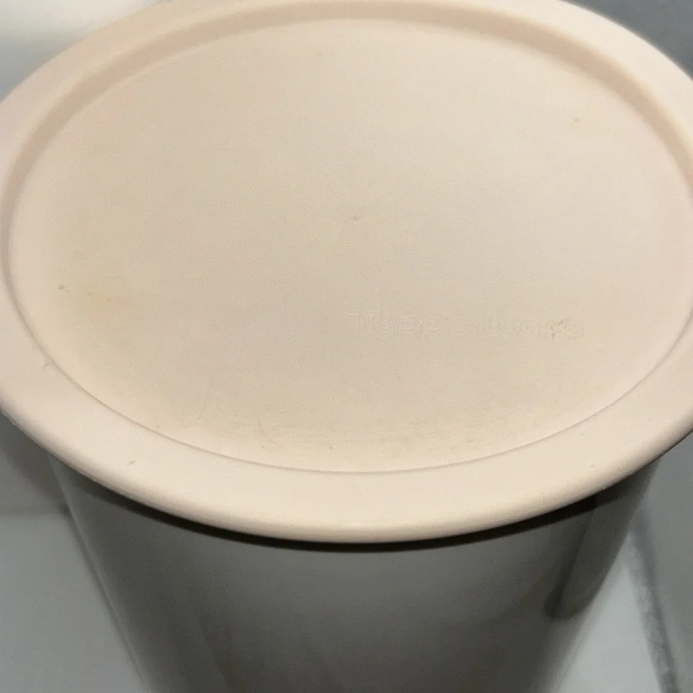 Tupperware One Touch Set of 2  Nesting Canisters w/ Lids (Made in USA,‎ HDPE #2)